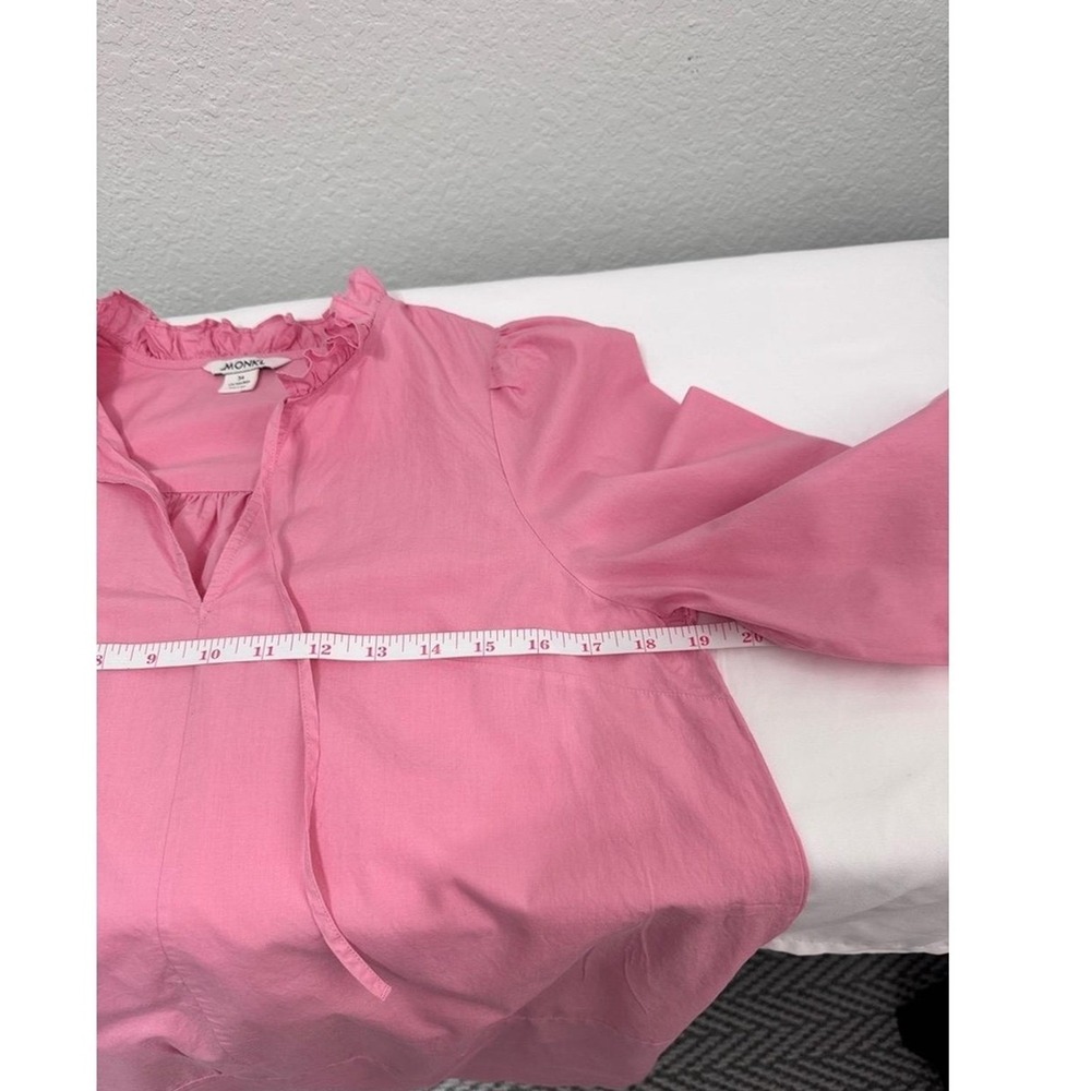 Monki Pink Ruffle-Neck Mini Dress - Picture 8 of 9